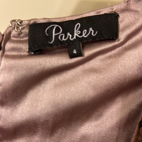 PARKER Sequined Rose Gold Short Cocktail Dress  (Sz 4) - Picture 2 of 4